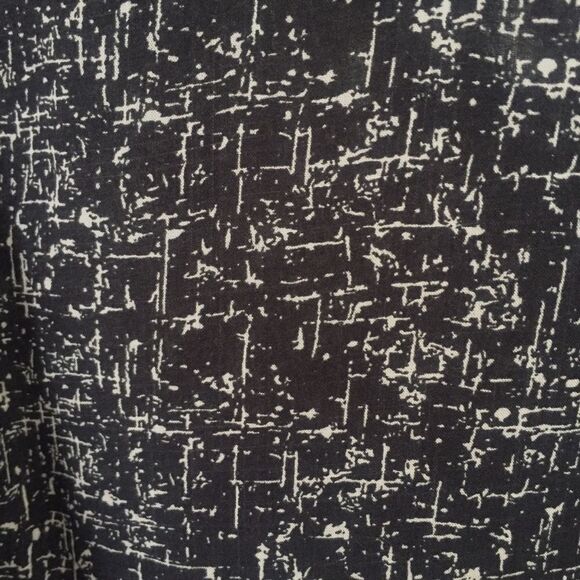 ANTHROPOLOGIE Cloth & Stone Button Front Blouse Black White Print M - Picture 5 of 6
